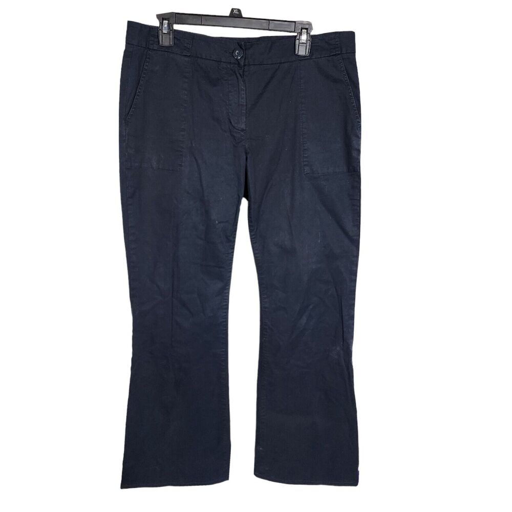 CAbi Womens Pants Size 12 Blue Flare Leg Navy Blue Step Out Trouser Style #252L